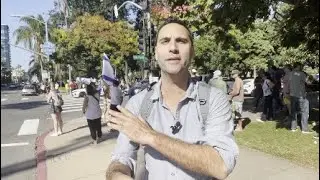 Israeli Palestinian Demonstrations at Balboa Park San Diego
