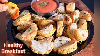 Protein Rich Steamed Healthy Breakfast Recipe With Green Chilli Tomato Chutney / Easy Tiffin Box 