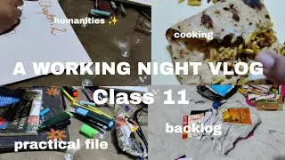 A WORKING NIGHT VLOG| WORK COMPLETE| CLASS 11| STUDY LOVE #BACKLOG #class11 #study #cbse #humanities
