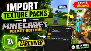 How to Import ANY Texture Pack in Minecraft PE (2026) 📱 | ZArchiver Tutorial 🔥
