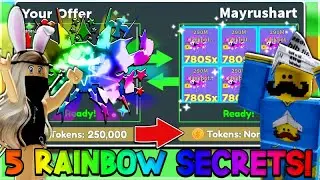 Traded 250K TOKENS For 5 RAINBOW 290M Secrets! 😲 Met Fake MAYRUSHART!- Clicker Simulator Roblox