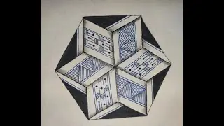 Zentangle Pattern straight line challenge