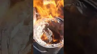 Casting Brass AK-47 from shells  #hotmetal #melting #casting