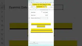 Excel Shortcut: Insert Today's Date & Time (Static vs. Dynamic Formula!)