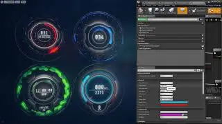 Sci-Fi Widgets for UE4 // Animated Clocks & Gauges
