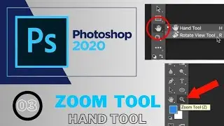 How to Import picture in Adobe Photoshop|| use of Hand Tool || Use of zoom tool ||use of rotate tool