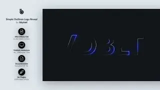 Top After Effects Projects: Simple Outlines Logo Reveal + Free Font