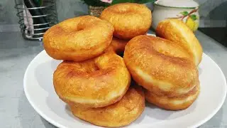 Пончики с дырочкой. Сладкие и пышные пончики.