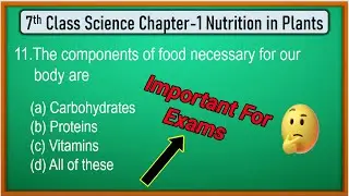 Nutrition in Plants Class 7  Chapter 1 MCQs | Class 7 science chapter 1 nutrition in plants