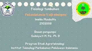 FOTOSINTESIS 1 (UJI OKSIGEN)