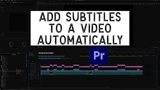 How to auto generate subtitles using Premier Pro Tutorial