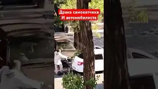 Драка самокатчика и автомобилиста