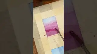Velature mini per un acquerello mini #acquerello #tutorial #painting #watercolor #shorts