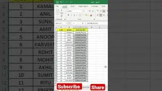 How to Separate Aadhar Numbers in Excel | Step-by-Step #excel #excelshortcuts #exceltips  #exceltech