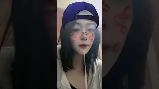 Korean girl smoking spitting 49
