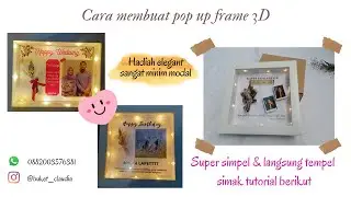Tutorial Pop Up Frame 3D | Figura foto lampu LED | DIY