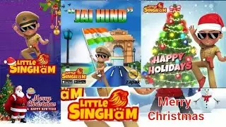 Little Singham Merry Christmas 🎅 | Happy New Year Game | Panja Attack | Shambala fight
