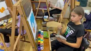 "Контрастные и дополнительные цвета. Натюрморт с апельсинами»