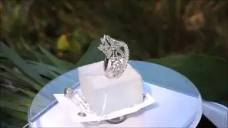 Кольцо серебряное с фианитами "Корона"
