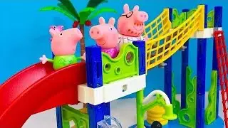 Popular PEPPA PIG Toys WATER PARK Play Set Compilation Playing Kids Videos