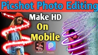 Neon Glowing Effect in Picshot Photo editing Stop By Stap Picsart
