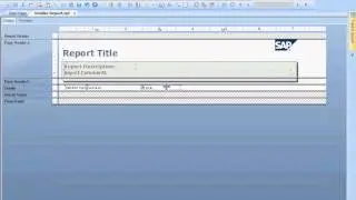 Crystal Reports: Create a simple report