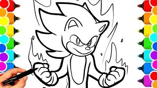 Sonic Coloring Pages NEW Sonic Team NEW Sonic in the movie 3 Tails, Knuckles, Amy Rose  COLORING 88