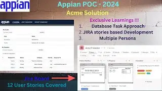 Appian POC 2024 | Development Acme Solution with Agile Method | Database Task Approach