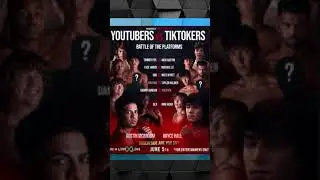 youtubers Vs tiktokers boxing match lineup! #shorts