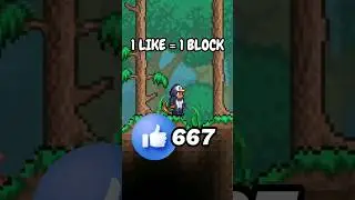 Mining 1 Block For Every Like This Video Gets!(8) #terraria #like #challenge