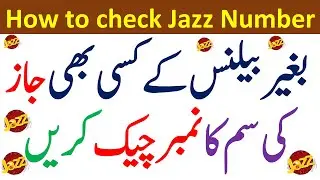 how to check jazz number without balance || check jazz sim number information