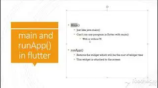 main and runapp in flutter