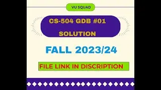 CS-504 GDB NO:01 SOLUTION BY VU SUAD FALL 2023/24