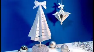 Easy Paper Christmas tree. DIY Christmas tree. Ideas for Christmas decorations.