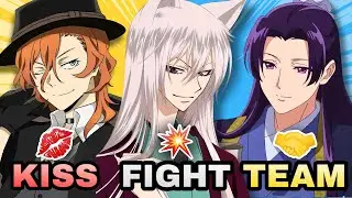 KISS 💋, FIGHT 💥,  TEAM UP 🤝 Challenge [Anime BOYS] 🔥 | ANIME QUIZ