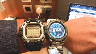 Amazfit T-Rex Military Grade Smartwatch Unboxing Compared to 1995 Classic Sports Casio GShock DW8300