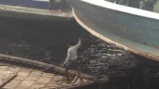 Man nearly killed in water traffic of Bangladesh!