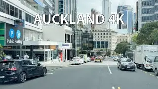 Driving Downtown - Auckland 4K HDR - New Zealand