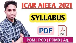 ICAR Aieea ug syllabus 2021 | icar nta 2021 syllabus |icar syllabus and pdf 2021