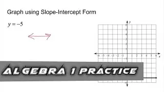 Algebra 1 Practice - Graph an Equation Using Slope-Intercept Form (Example 6)