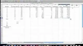 How to calculate a regression equation, R Square, Using Excel Statistics