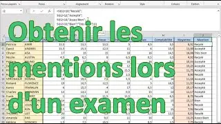 🎓 Comment Attribuer une Mention à un Examen dans Excel ? 🎓