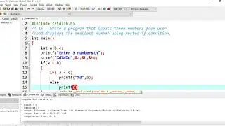 Selection 15. smallest number using nested if