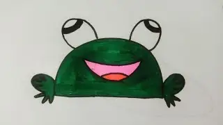 How to draw a Frog 🐸 | Frog easy drawing 
