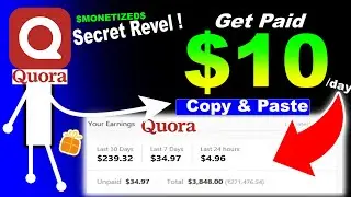 Copy Paste Quora Make $10/day using My Secret || Monetized Quora Post