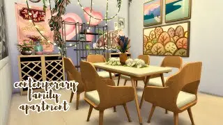 contemporary family apartment // the sims 4 speed build