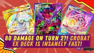 80 DAMAGE on TURN 2?! This Crobat ex Deck is INSANELY FAST!