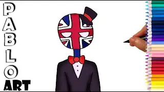 How to draw Countryhumans United Kingdom | Learn to Draw step by step