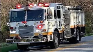 Lutherville Volunteer Fire Company Engine 302 Responding to an 8 Alarm Brush Fire 04/04/23