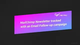 MailChimp Newsletter tracked with an Email Follow-up campaign in CPV Lab Pro